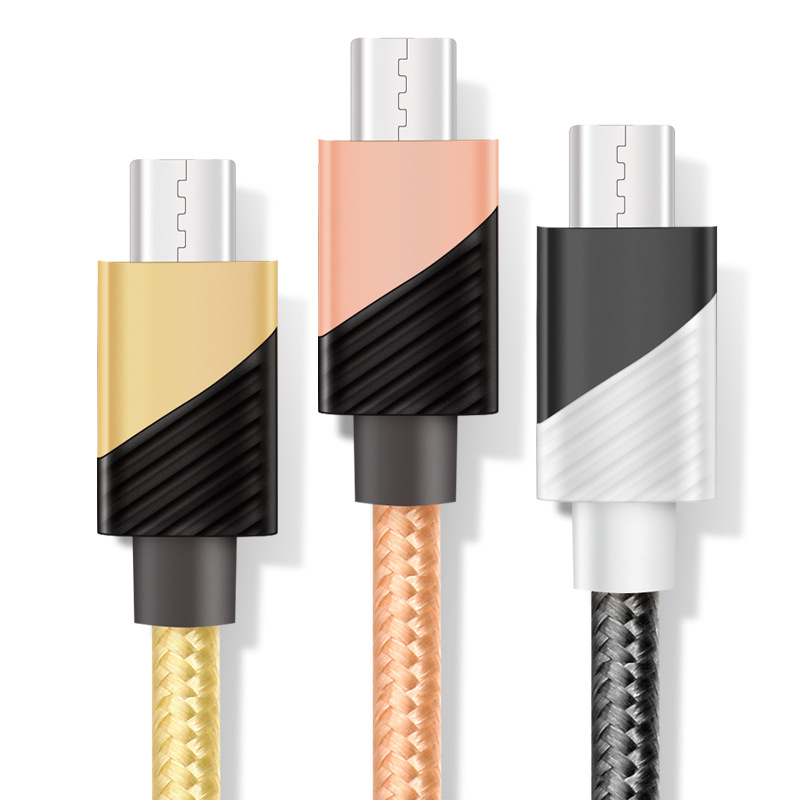 Braided data CABLE(MICRO IPHONE TYPE C )