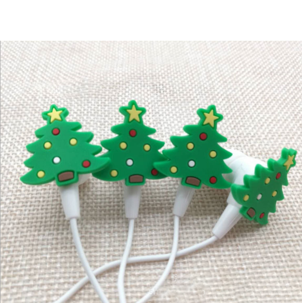 Christmas tree cartoon headphones